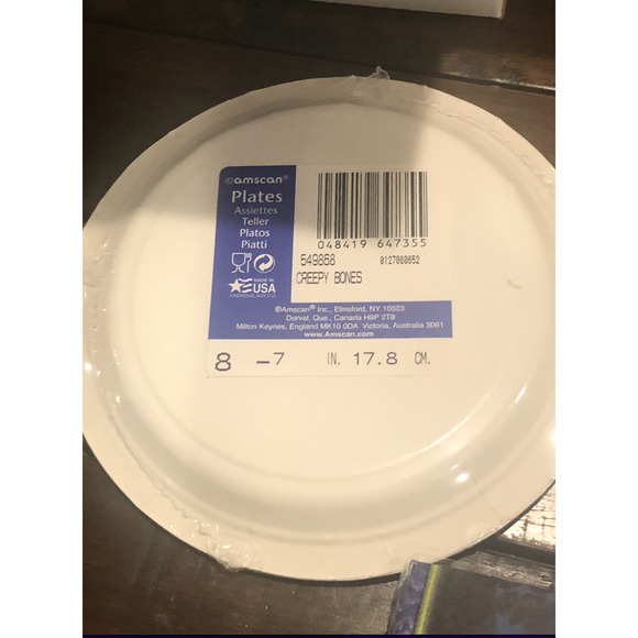 NWT HALLOWEEN PARTY Bundle Plates Napkins Cups Creepy Bones RIP Grave Skeleton - Picture 12 of 12